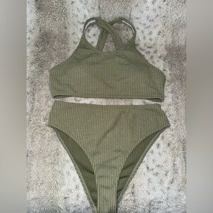 SHEIN Olive Green Bikini Set